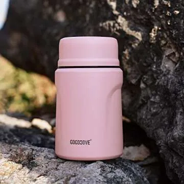 GOGOJOVE 16 oz Insulated Food Jar for Hot or Cold Meals