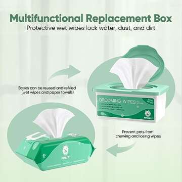 PUPMATE Extra Thick Pet Wipes with Aloe Vera for Dogs & Cats