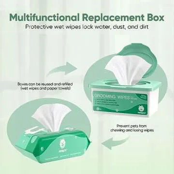 PUPMATE Extra Thick Pet Wipes with Aloe Vera for Dogs & Cats