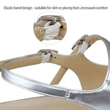 Dsevht Women’s Silver Slingback Flats for Effortless Style