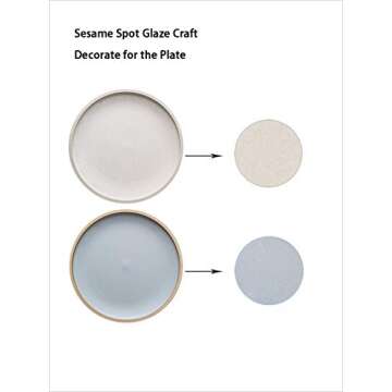 MDZF SWEET HOME 8.3-Inch Porcelain Dinner Plates Set, Pasta Serving Plates Matte Glaze Dessert Dishes - Set of 4