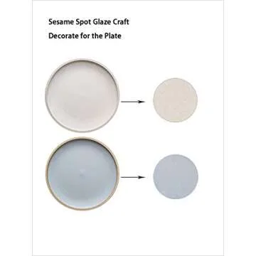 MDZF SWEET HOME 8.3-Inch Porcelain Dinner Plates Set, Pasta Serving Plates Matte Glaze Dessert Dishes - Set of 4