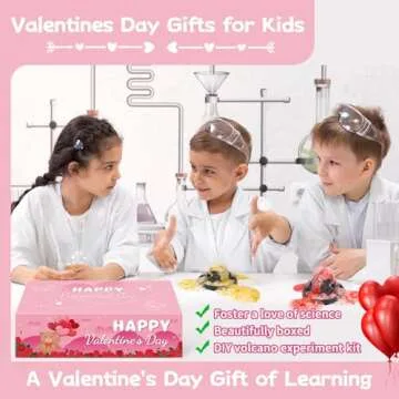LMTGLDT Valentines Day Gifts for Kids -28Pcs Volcano Science Kit,Volcano Kit with Valentines Card, Experiments Science Kits for Kids Classroom Exchange School Activities Party Favors