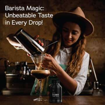 Brown Sugar Syrup, Brown Sugar Boba Syrup, Black Sugar Syrup, Brown Sugar Coffee Syrup, Brown Sugar Simple Syrup, Boba Tea Syrup, Bubble Tea Syrup by Locca 12 Oz (Pack of 1)