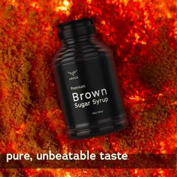 Brown Sugar Syrup, Brown Sugar Boba Syrup, Black Sugar Syrup, Brown Sugar Coffee Syrup, Brown Sugar Simple Syrup, Boba Tea Syrup, Bubble Tea Syrup by Locca 12 Oz (Pack of 1)