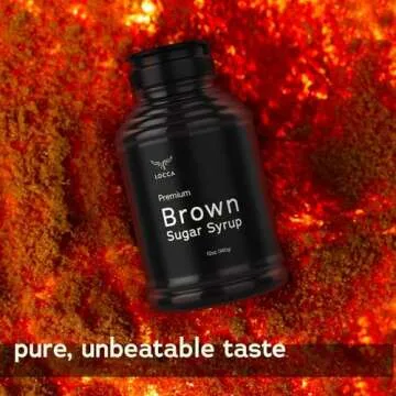 Brown Sugar Syrup, Brown Sugar Boba Syrup, Black Sugar Syrup, Brown Sugar Coffee Syrup, Brown Sugar Simple Syrup, Boba Tea Syrup, Bubble Tea Syrup by Locca 12 Oz (Pack of 1)