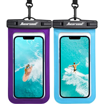Hiearcool Universal Waterproof Phone Pouch - 2 Pack for Beach & Water Adventures