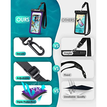 Hiearcool Waterproof Phone Pouch for iPhone & Samsung