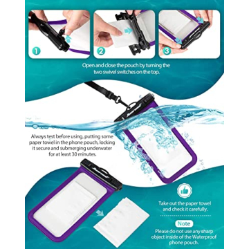 Hiearcool Waterproof Phone Pouch for iPhone & Samsung