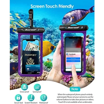 Hiearcool Waterproof Phone Pouch for iPhone & Samsung