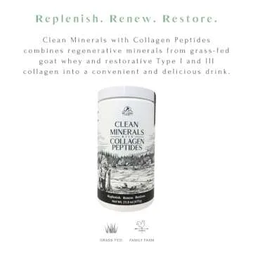 MT. CAPRA SINCE 1928 Clean Minerals with Collagen Peptides | Delicious Whole Food Minerals from Goat Milk Whey and Grass Fed Type I and III Collagen Peptides, 10 G Protein - Unflavored 675 G