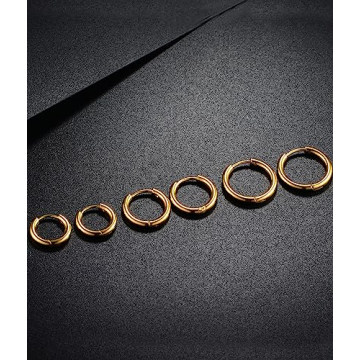 Hypoallergenic Gold Hoop & Stud Earrings Set for Sensitive Ears