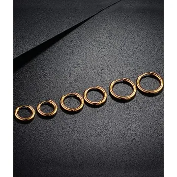 Hypoallergenic Gold Hoop & Stud Earrings Set for Sensitive Ears