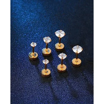 Hypoallergenic Gold Hoop & Stud Earrings Set for Sensitive Ears