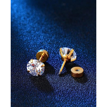 Hypoallergenic Gold Hoop & Stud Earrings Set for Sensitive Ears