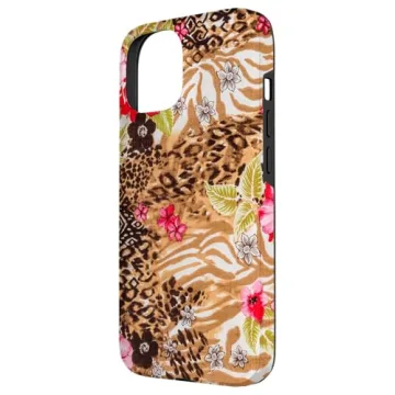 Trendy iPhone 15 Tropical Leopard Case for Protection
