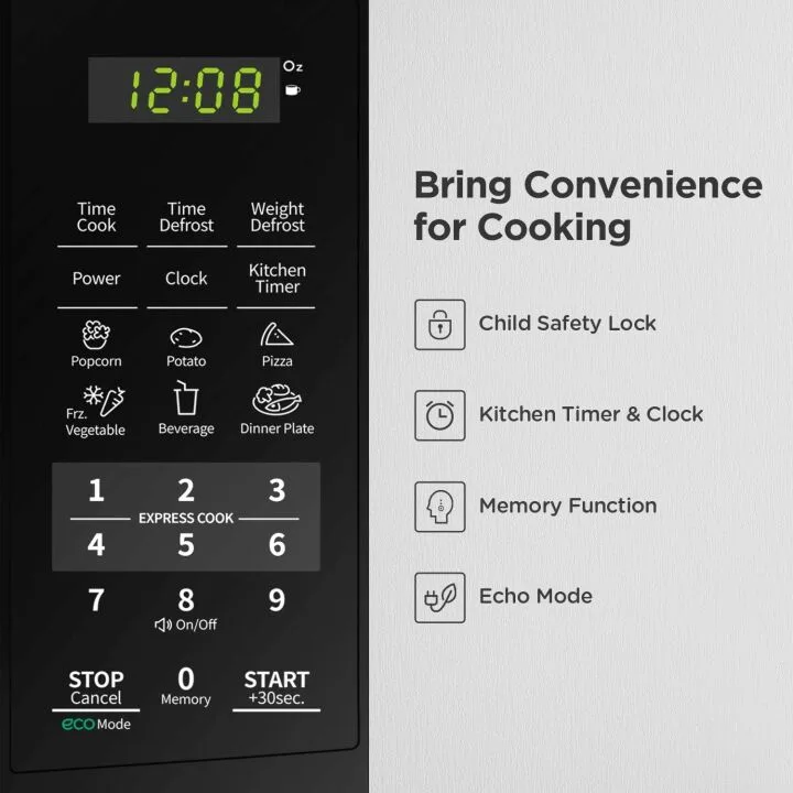 Comfee Countertop Microwave Oven 0.7 Cu Ft with ECO Mode
