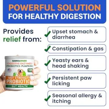 Bark&Spark Dog Probiotics Chews for All Ages - 120 Ct