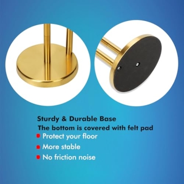 Noonext Gold Toilet Paper Holder Stand for Modern Baths