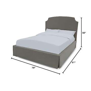 Modus Furniture Solid Wood Footboard-Storage Bed, California King, Laurel - Wheat