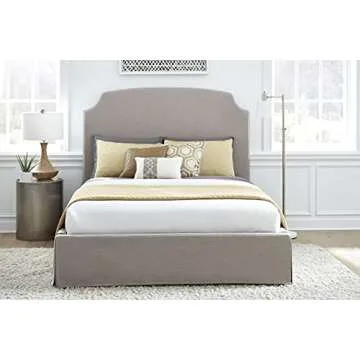 Modus Furniture Solid Wood Footboard-Storage Bed, California King, Laurel - Wheat