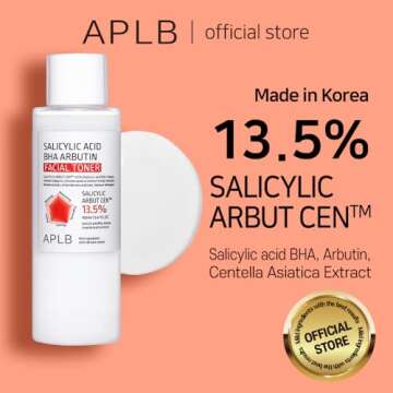 APLB Salicylic Acid BHA Arbutin Facial Toner | SALICYLIC ARBUT CEN™ 13.5% 5.41 FL.OZ/Korean Skinca...