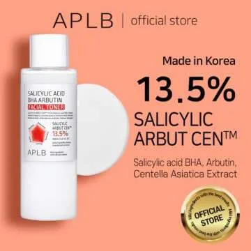 APLB Salicylic Acid BHA Arbutin Facial Toner | SALICYLIC ARBUT CEN™ 13.5% 5.41 FL.OZ/Korean Skinca...