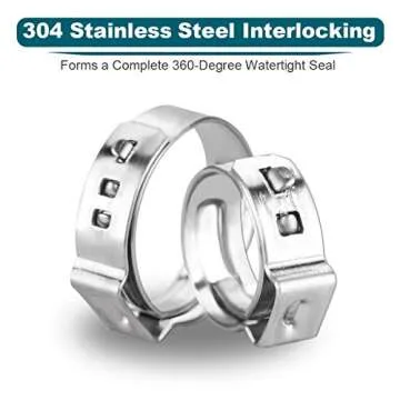 LOKMAN 50 Pack 1/2 Inch PEX Cinch Clamps - Durable Stainless Steel Rings for Plumbing Projects