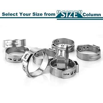 Buy LOKMAN PEX Cinch Clamps 50 Pack 1/2 Inch Quality