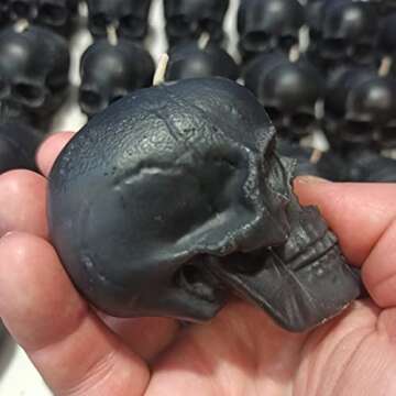 2 pcs Black Skull Candles for Stylish Gothic Decor