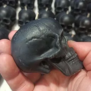 2 pcs Black Skull Candles for Stylish Gothic Decor
