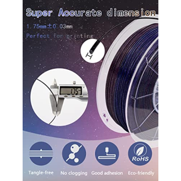 ZIRO Gradient Twinkling PLA Filament for Brilliant Art