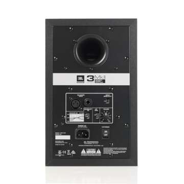 JBL Professional 305P MkII 5-Inch 2-Way Powered, Active Monitor Speakers for Near Field Music Production, Studio Monitor, Desktop Computer, Hi-Fi Audio. Sold as Pair, Black