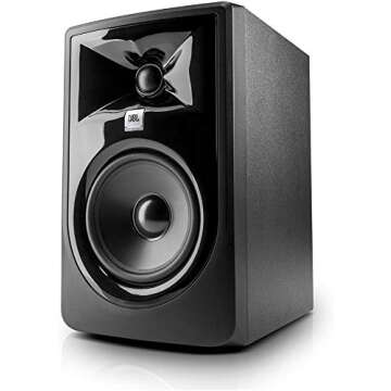 JBL Professional 305P MkII 5-Inch 2-Way Powered, Active Monitor Speakers for Near Field Music Production, Studio Monitor, Desktop Computer, Hi-Fi Audio. Sold as Pair, Black