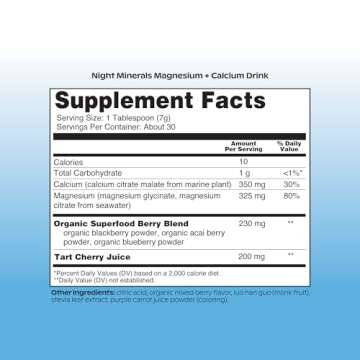 Wholier Night Minerals: Calming Sleep Drink with Magnesium