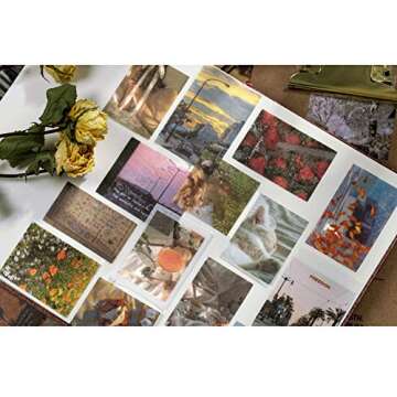 Kawaii Washi Paper Stickers Set (100 Pieces) Time Traveler Twilight Evening Scenery Decoration for Sealing Planner Calendar Journals DIY Decor Photo Album Scrapbooking