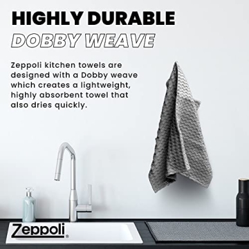 Zeppoli Classic Kitchen Towels - 12 Pack of Absorbent Essentials