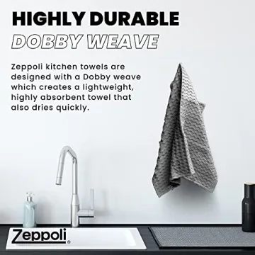 Zeppoli Classic Kitchen Towels - 12 Pack of Absorbent Essentials