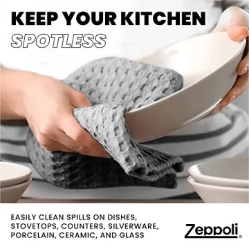 Zeppoli Classic Kitchen Towels - 12 Pack of Absorbent Essentials