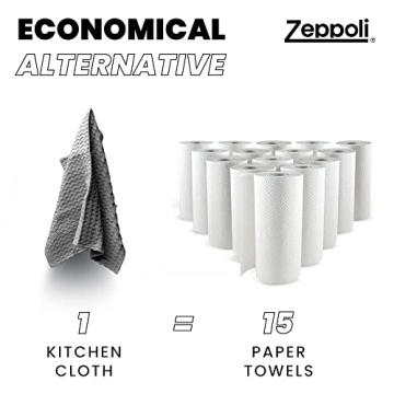 Zeppoli Classic Kitchen Towels - 12 Pack of Absorbent Essentials