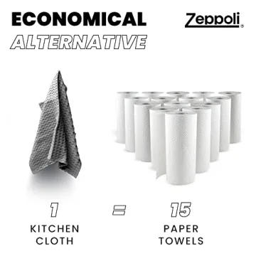 Zeppoli Classic Kitchen Towels - 12 Pack of Absorbent Essentials