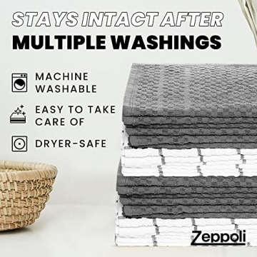 Zeppoli Classic Kitchen Towels - 12 Pack of Absorbent Essentials
