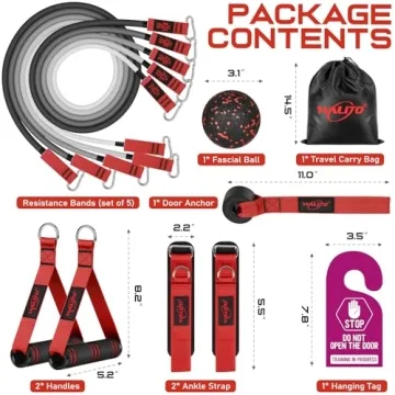 WALITO 150LBS Resistance Bands Set for Home Workouts