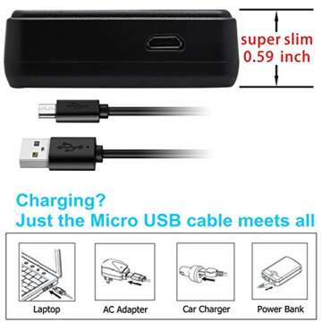Kastar Battery (X2) & LCD Slim USB Charger for Sony NP-BN1 NPBN1 BC-CSN and Cyber-Shot DSC-QX10 QX30 QX100 DSC-TF1 DSC-TX10 TX20 TX30 DSC-W530 DSC-W570 DSC-W650 DSC-W800 DSC-W830 Digital Camera +More
