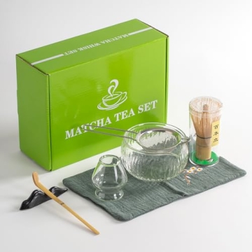 DWEHIXBUY Premium 7pcs Japanese Tea Set - Matcha Whisk & Bowl for Perfect Matcha