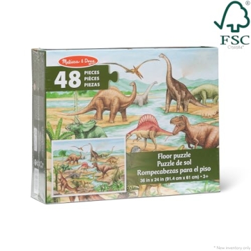 Melissa & Doug Dinosaurs Puzzle - 48 Thick Pieces, FSC Certified