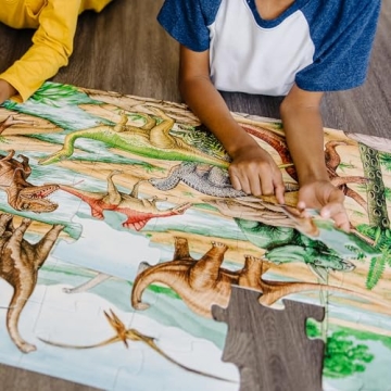 Melissa & Doug Dinosaurs Puzzle - 48 Thick Pieces, FSC Certified