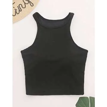 AngiMelo Workout Tops for Women Longline Sports Bras Racerback Ribbed Tank Top with Built in Bra Yoga Crop Athletic