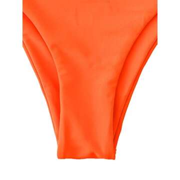 SweatyRocks Women's Sexy Bathing Suits Spaghetti Strap Floral Bikini Set Underwire Swimsuit Orange M