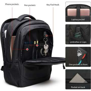 Monsdle Water Resistant Laptop Backpack for Students